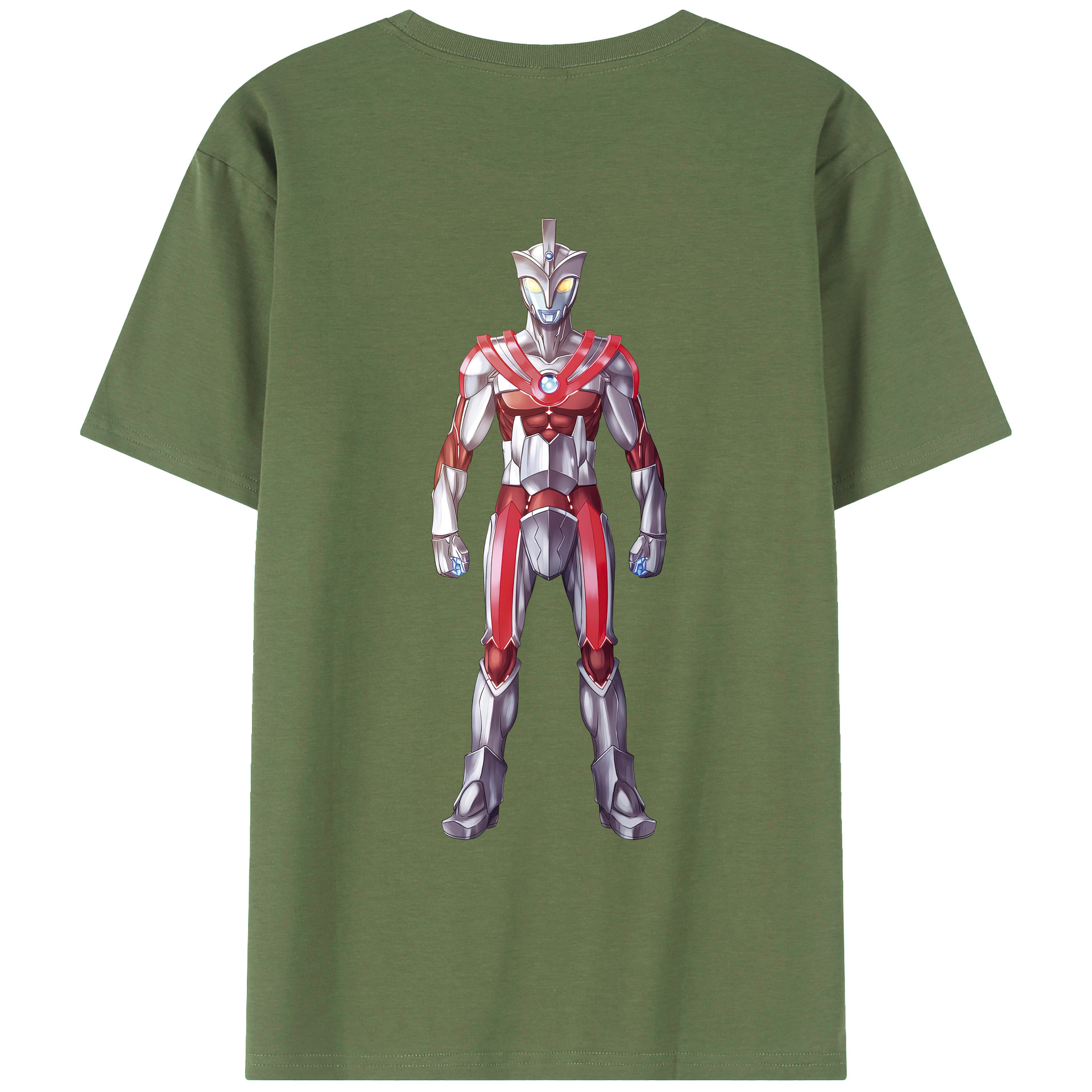 （画像用） ウルトラマン Ultraman 綿100％ メンズ半袖Tシャツ（バックプリント） 通気性